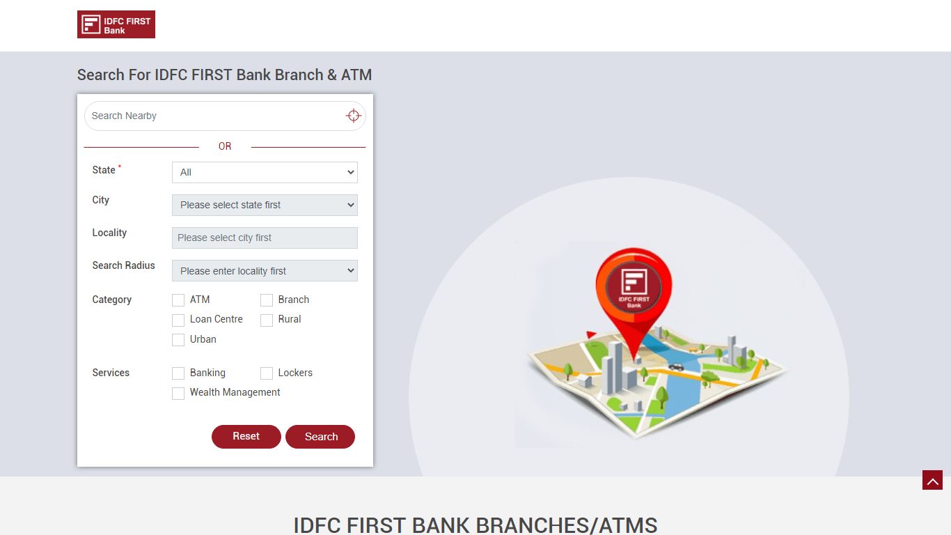 IDFC FIRST Bank Locator/Finder | Banks